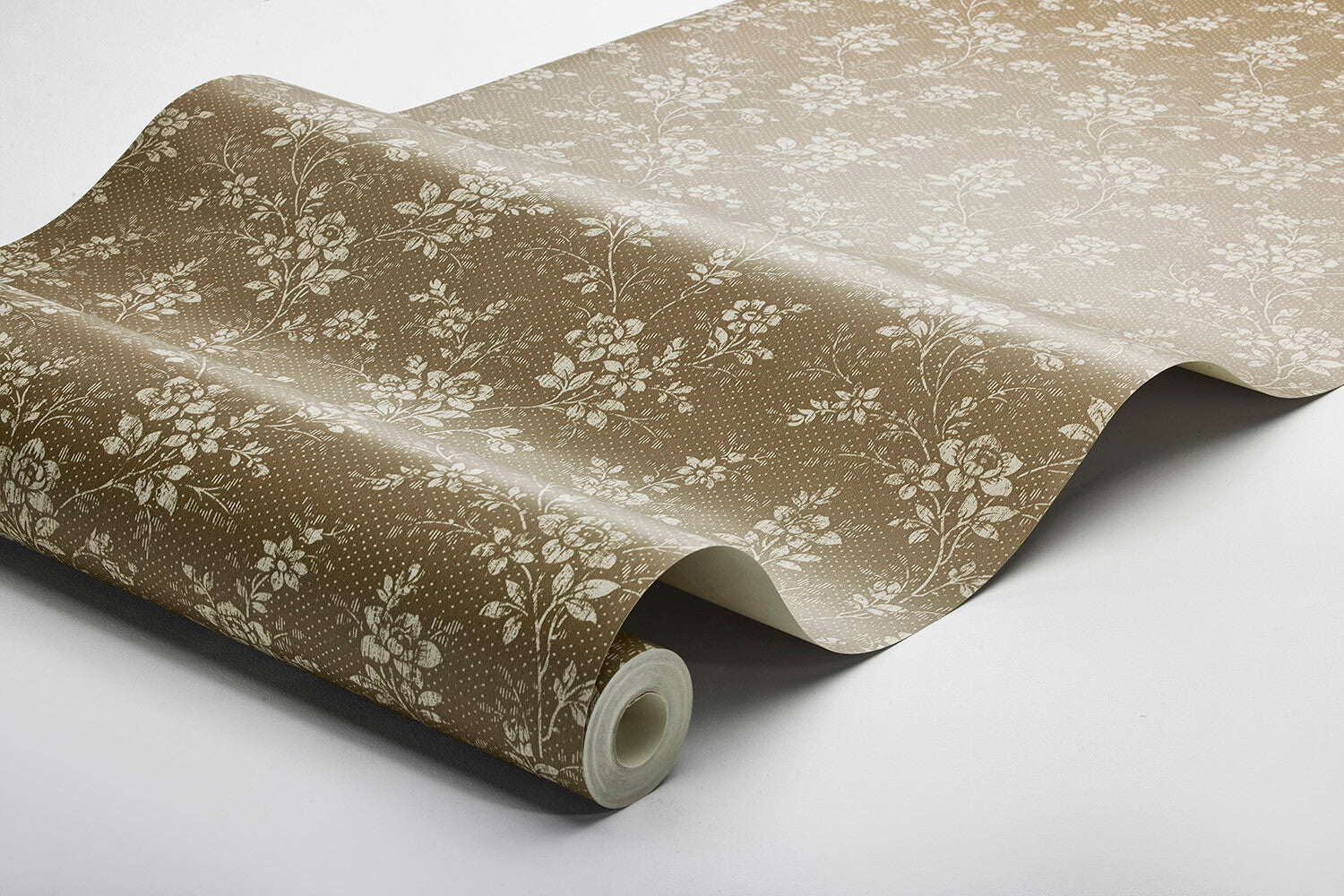 Hip Rose wallpaper is brimming with vintage elegance. Inspired by a traditional floral design of dainty wild rose blooms found in our archives