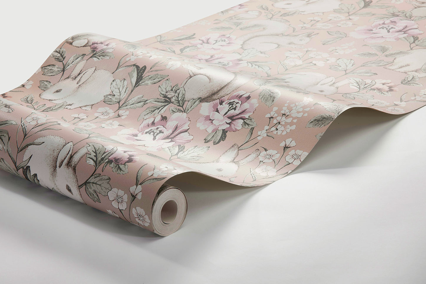 Colored in a pretty palette of pinks and greens, our Magic Forest wallpaper is utterly enchanting. 