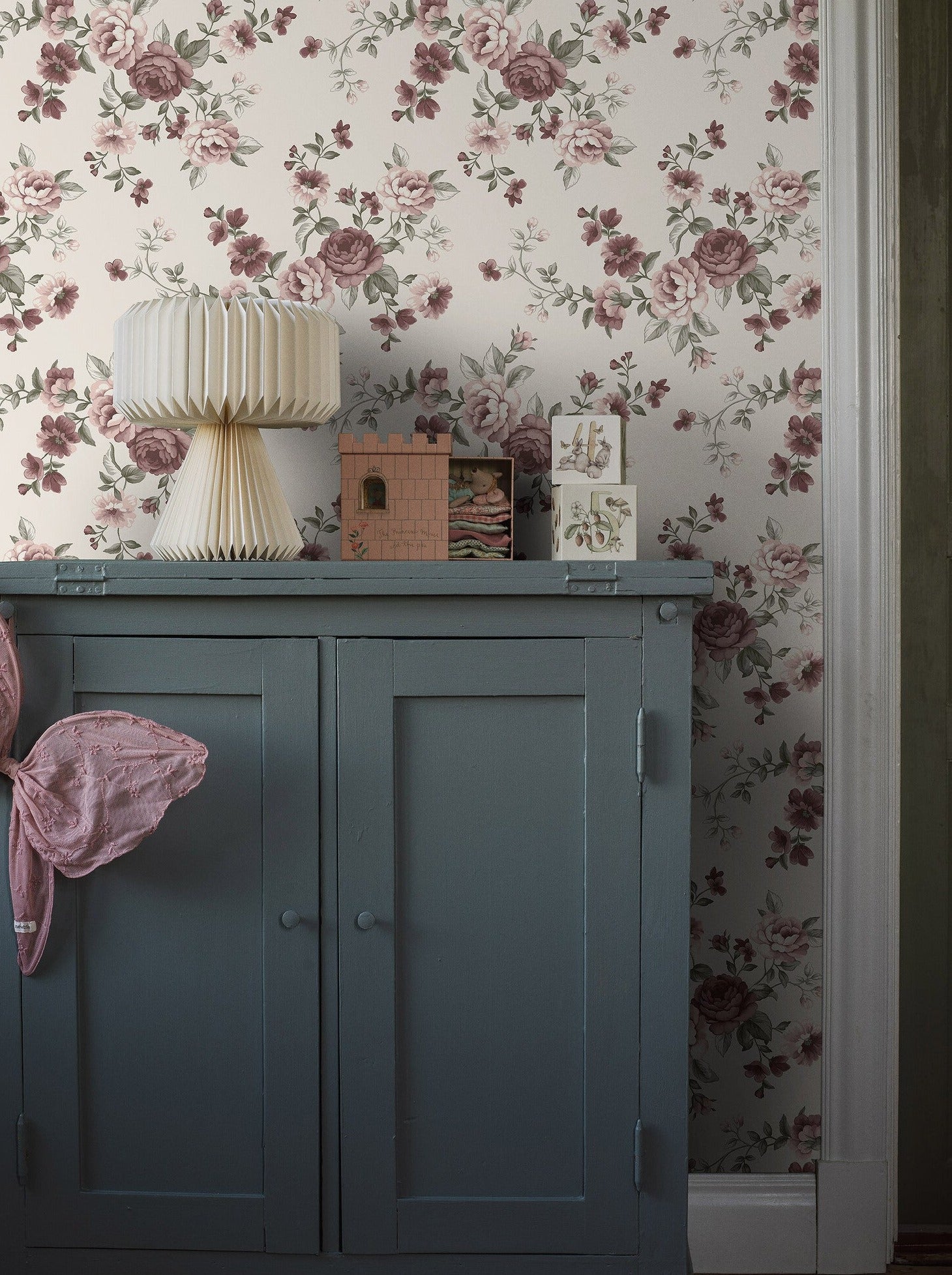 Designed by Newbie and produced and colored by Boråstapeter, Nomi wallpaper takes inspiration from furniture fabrics.