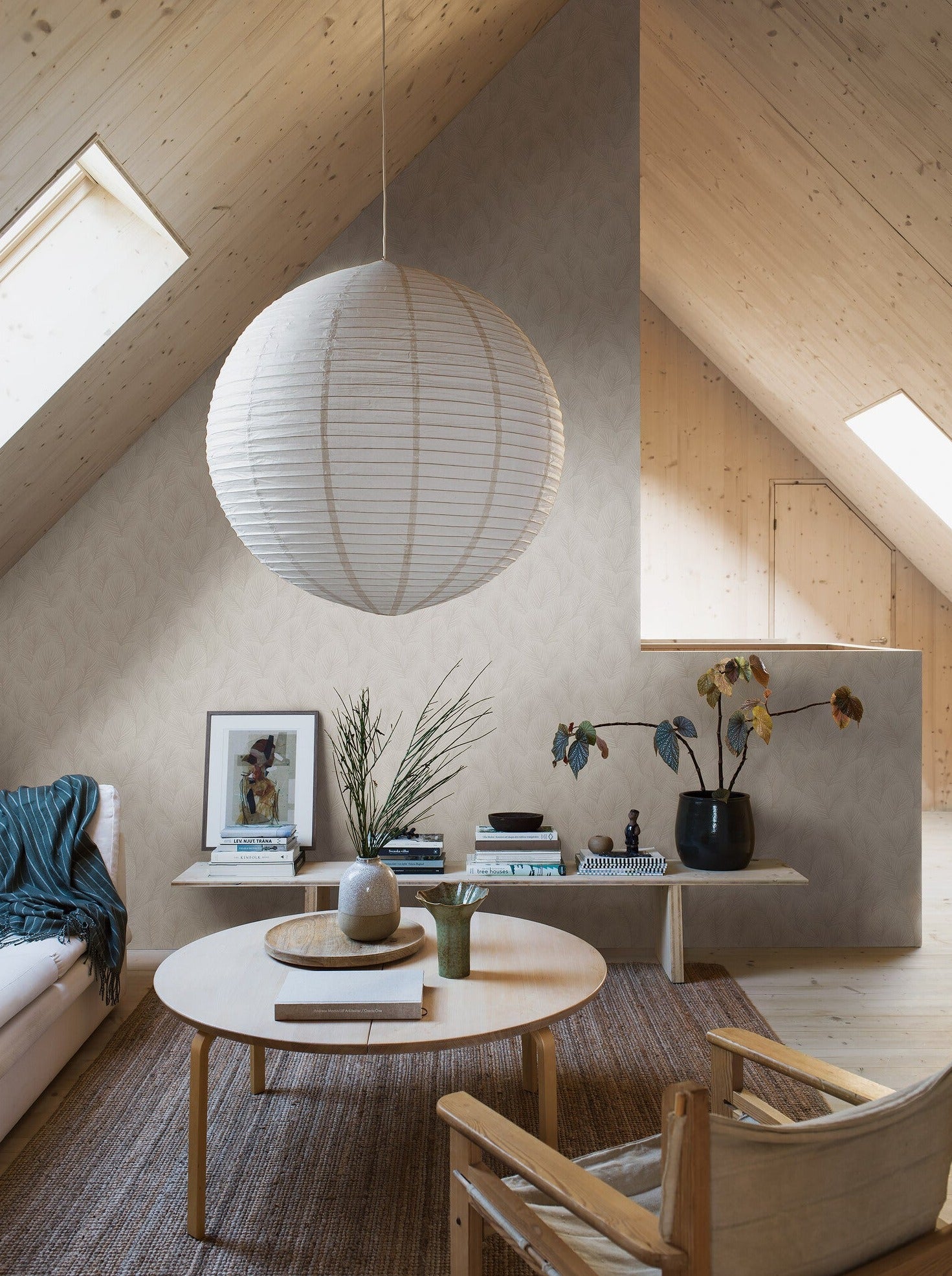 Pine Tree wallpaper celebrates the true loveliness of a wintery Nordic forest. 